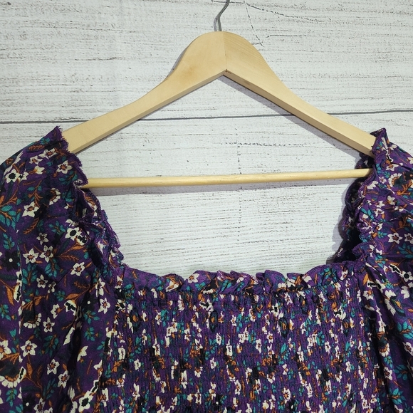Band of the Free Purple Floral Crop Top, Size S. NWT - Picture 5 of 8